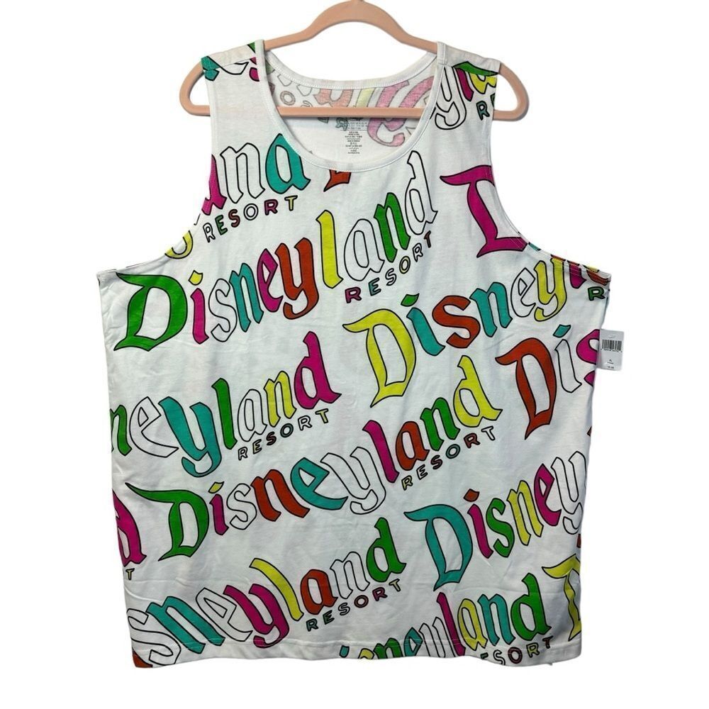 Disneyland Resort Logo Tank Top Multicolor Sleeveless Shirt NWT Size‎ XL